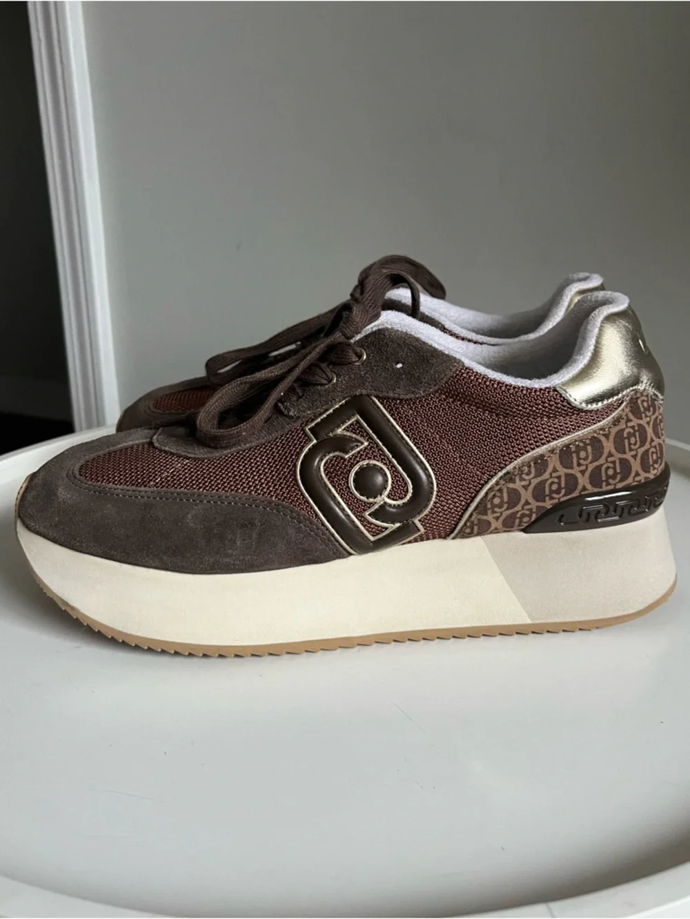 Liu Jo Italian Brand Dreamy 02 Women’s Leather Textile Sneakers EU 41/US 10.5-11